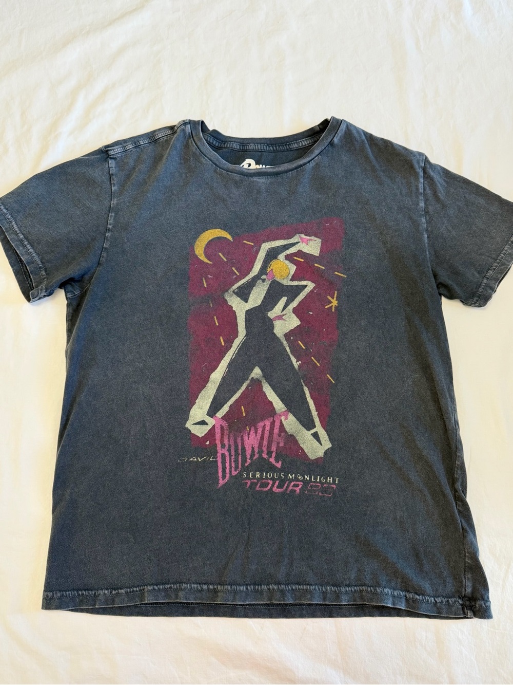 Lucky Brand David Bowie Graphic Tee in Charcoal